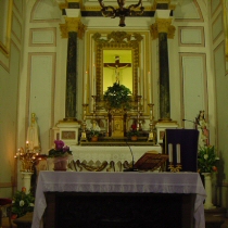Interno della chiesa della S.Croce a Sambuci