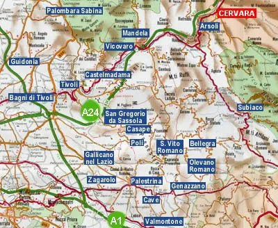 How to get to Cervara di Roma
