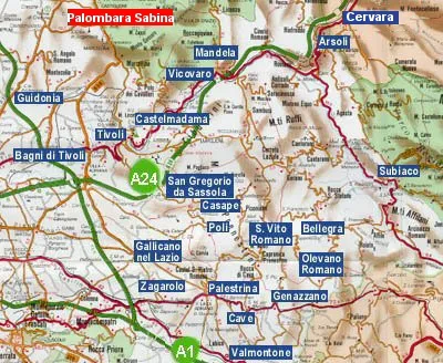 How to get to Palombara Sabina
