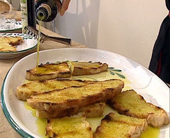 Bruschetta con olio d'oliva