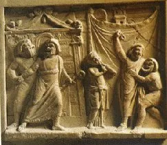 Rilievo con scena di commedia